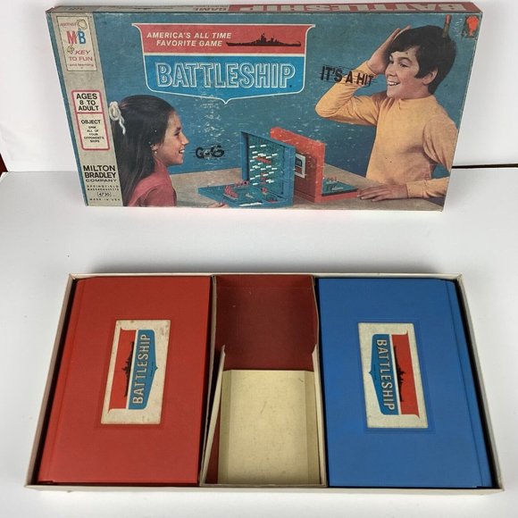 Vintage 1971 Battleship Milton Bradley Board Game In Original Box #4730 - Picture 1 of 14